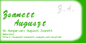 zsanett auguszt business card